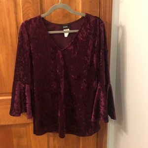 MSK Wine Velvet Top